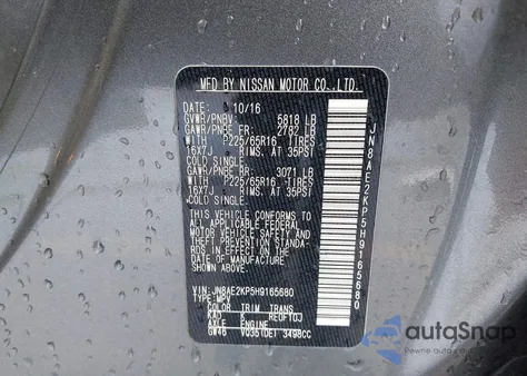 2017 Nissan Quest Sv from USA, damaged, VIN JN8AE2KP5H9165680